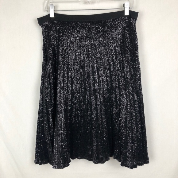 Joie black sequins pleated skirt! - Picture 5 of 7